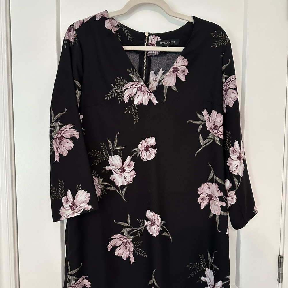 Dynamite Black Floral Dress